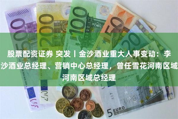 股票配资证券 突发丨金沙酒业重大人事变动：李濮任金沙酒业总经理、营销中心总经理，曾任雪花河南区域总经理